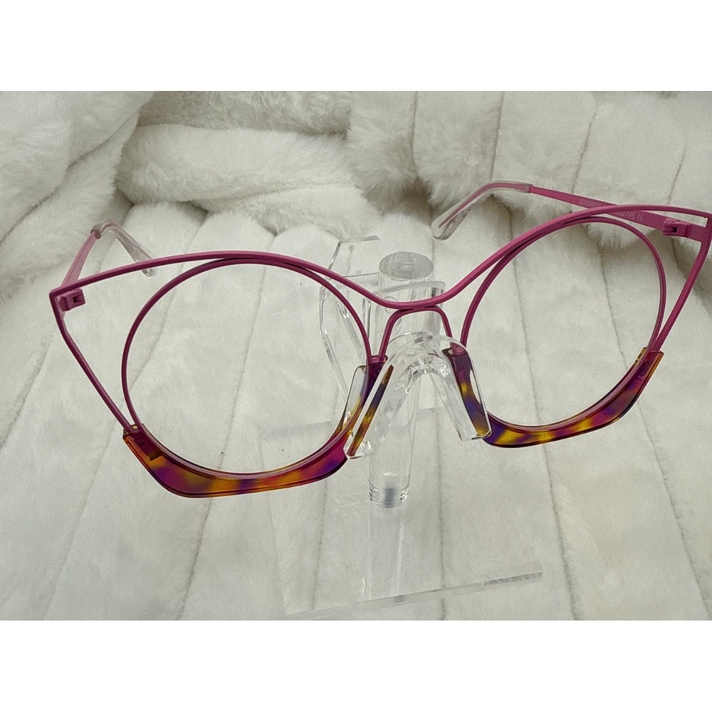 ZEELOOL Cat Eye Pink Full Rim Eyeglass Frames for Women Colorful bottom frame